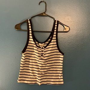 Cropped Striped Tank